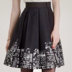 Kate Spade Lillith City Lights Skirt in Black and White size 6 NWT